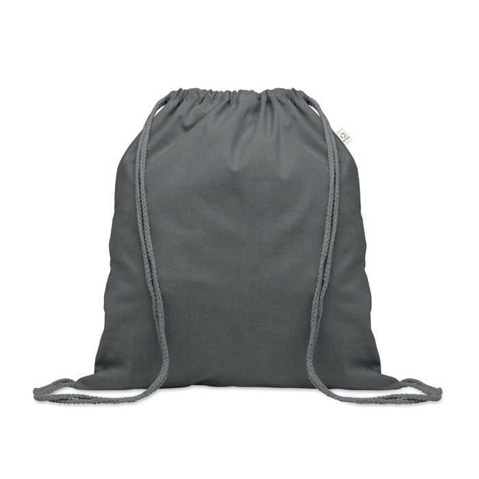Gym bag publicitaire coton recyclé de 140g Cabetri Colour gris pierre
